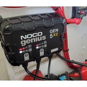 2-Bank, 10A (5A/Bank) Smart Marine Battery Charger, 12V Waterproof